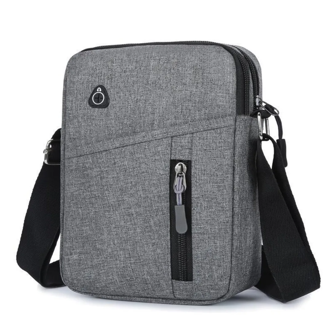MEJORADA Bolso Bandolera para Hombre de Poliéster – Ligero y Resistente, con Múltiples Bolsillos y Correa Ajustable – Diseño Compacto para Viajes, Trabajo y Uso Diario – Disponible en 5 Colores