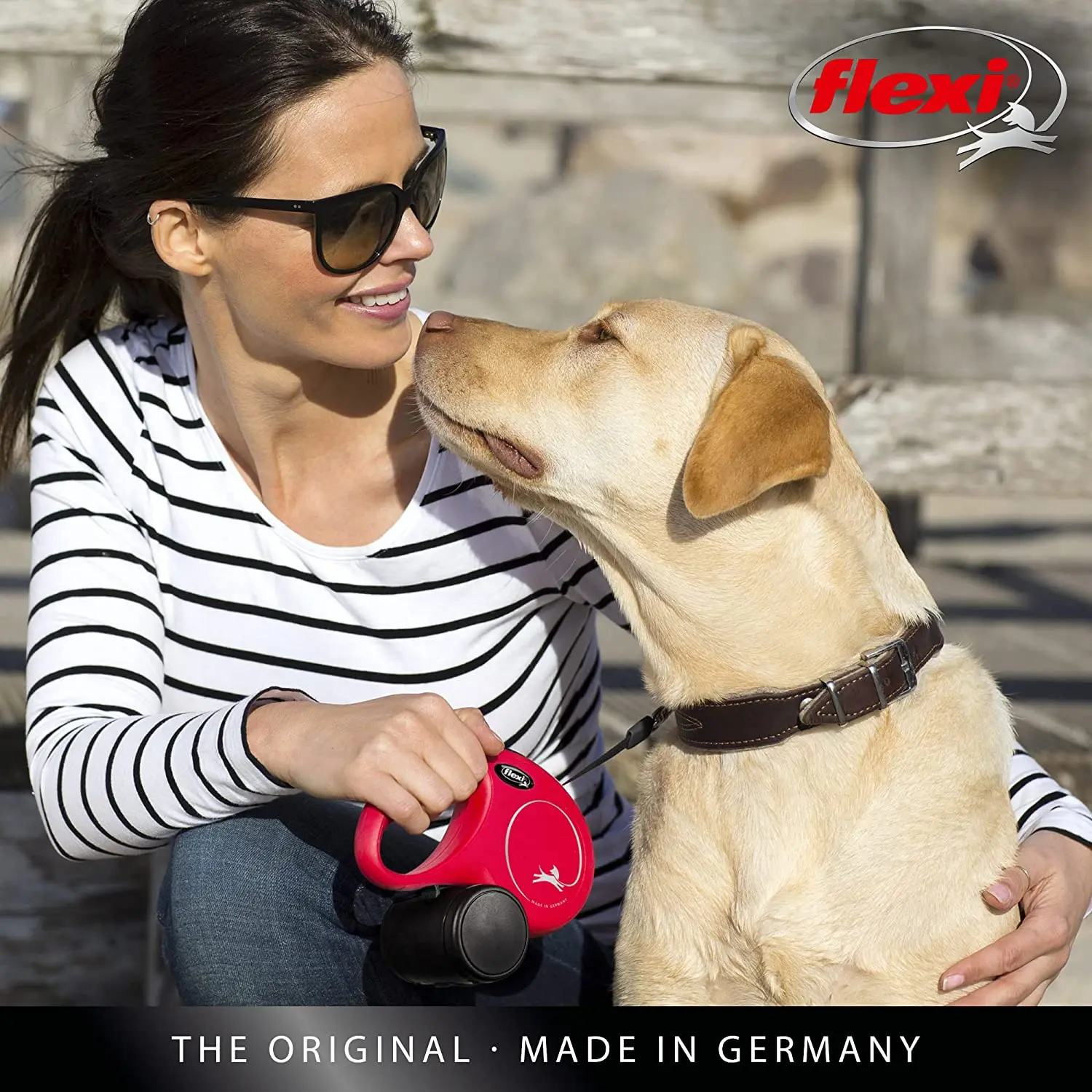 Retractable Flexi New Classic M 5M Leash for Dogs Up to 25kg - Ergonomic design, easy one-hand brake, non-tangling cord for smooth walks, suitable for medium dogs, and made from durable plastic for comfortable handling. #5