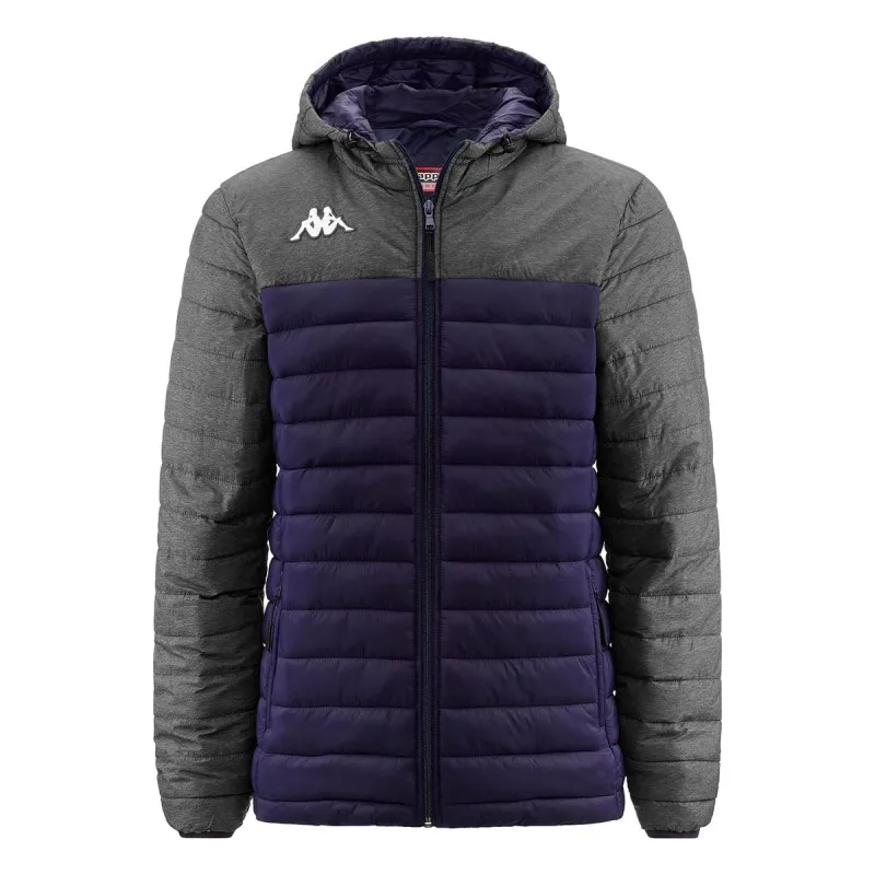 Anorak Kappa Lamezio  31153fwa07 Marino/gris Hombre Cuello Alto Acolchado