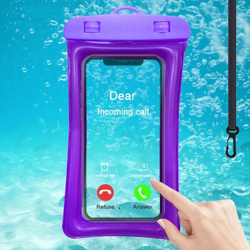 Bolsa impermeable, funda para móvil hasta 6.7" para playa, pesca, natación, surf, esquí, navegación, kayak y parque acuático (165mm x 76mm) 4
