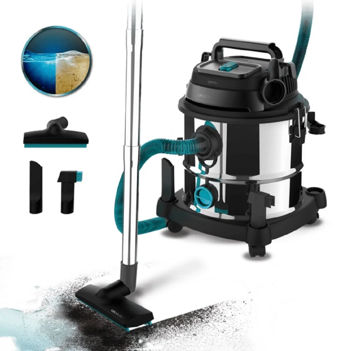 Conga rockstar wet & dry steel max cecotec wet and dry vacuum cleaner