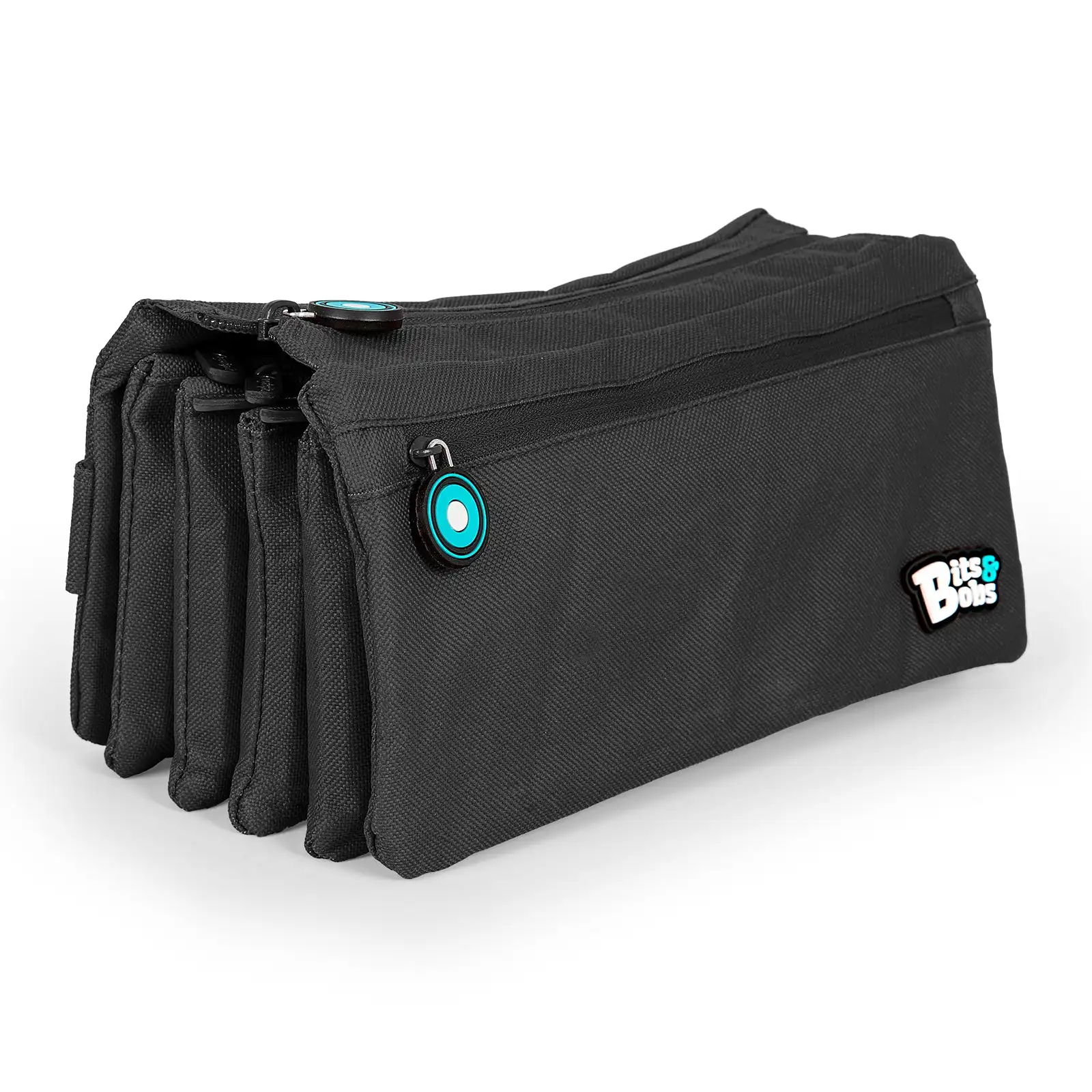 Grafoplás - Estuche Portatodo Cuádruple de Alta Capacidad para Material Escolar. Negro