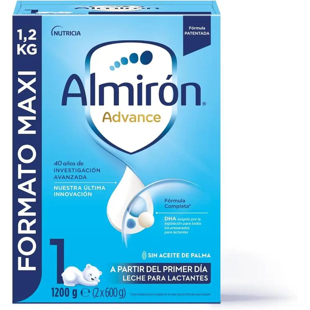 Fórmula Infantil Almirón Advance 1 con Pronutra, 1200 g - Nutrición Equilibrada para Bebés desde el Primer Día