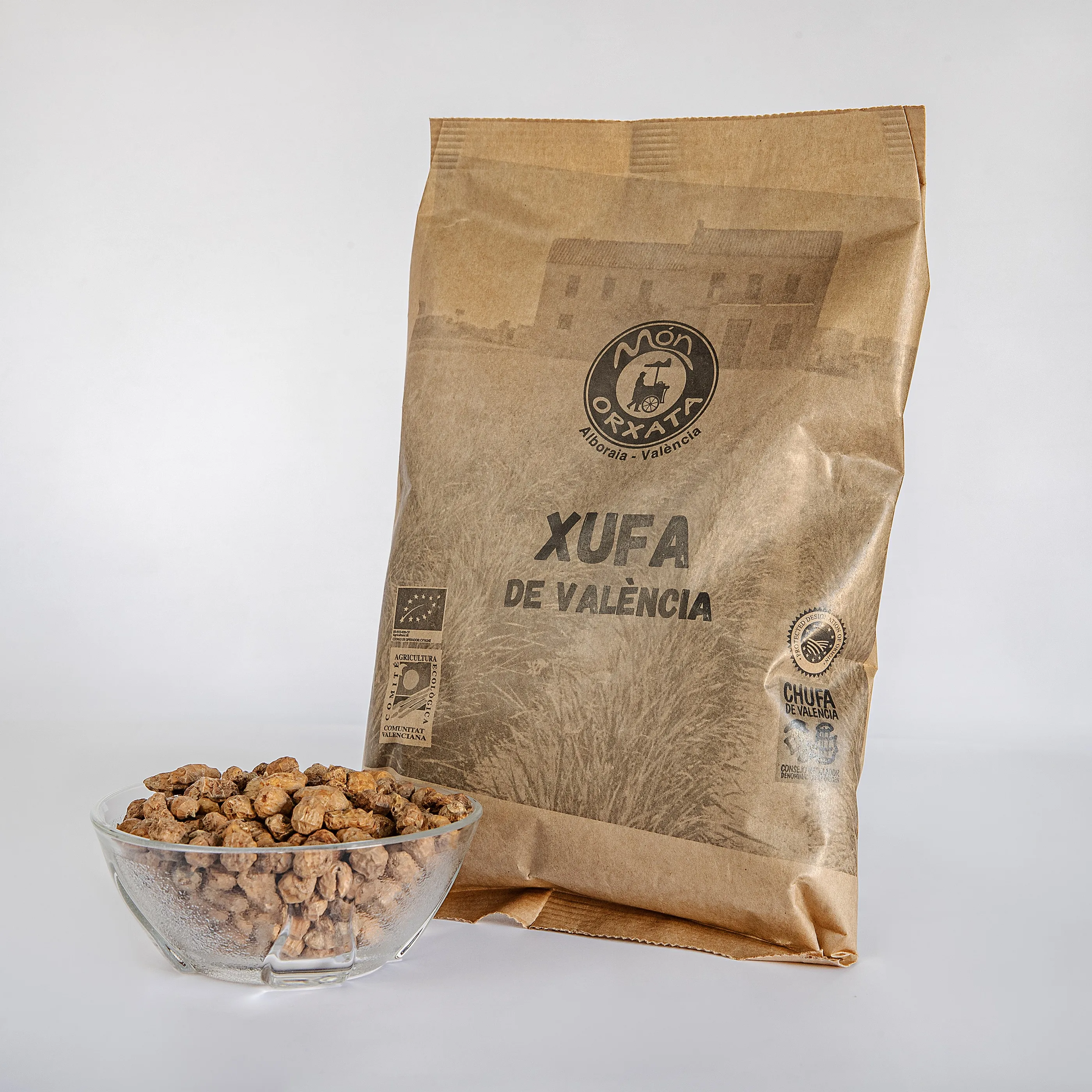 Chufa en grano con Denominación de Origen chufa de València de cultivo ecológico 1Kg