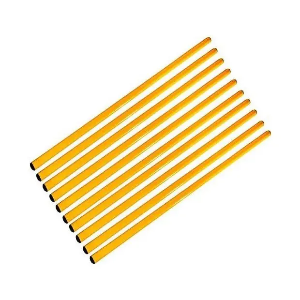 Cannon Set de 10x Picas de Entrenamiento 120 cm, Color Amarillo o Rojo, Practicar Deporte Futbol Rugby Futbol Americano Deportivo