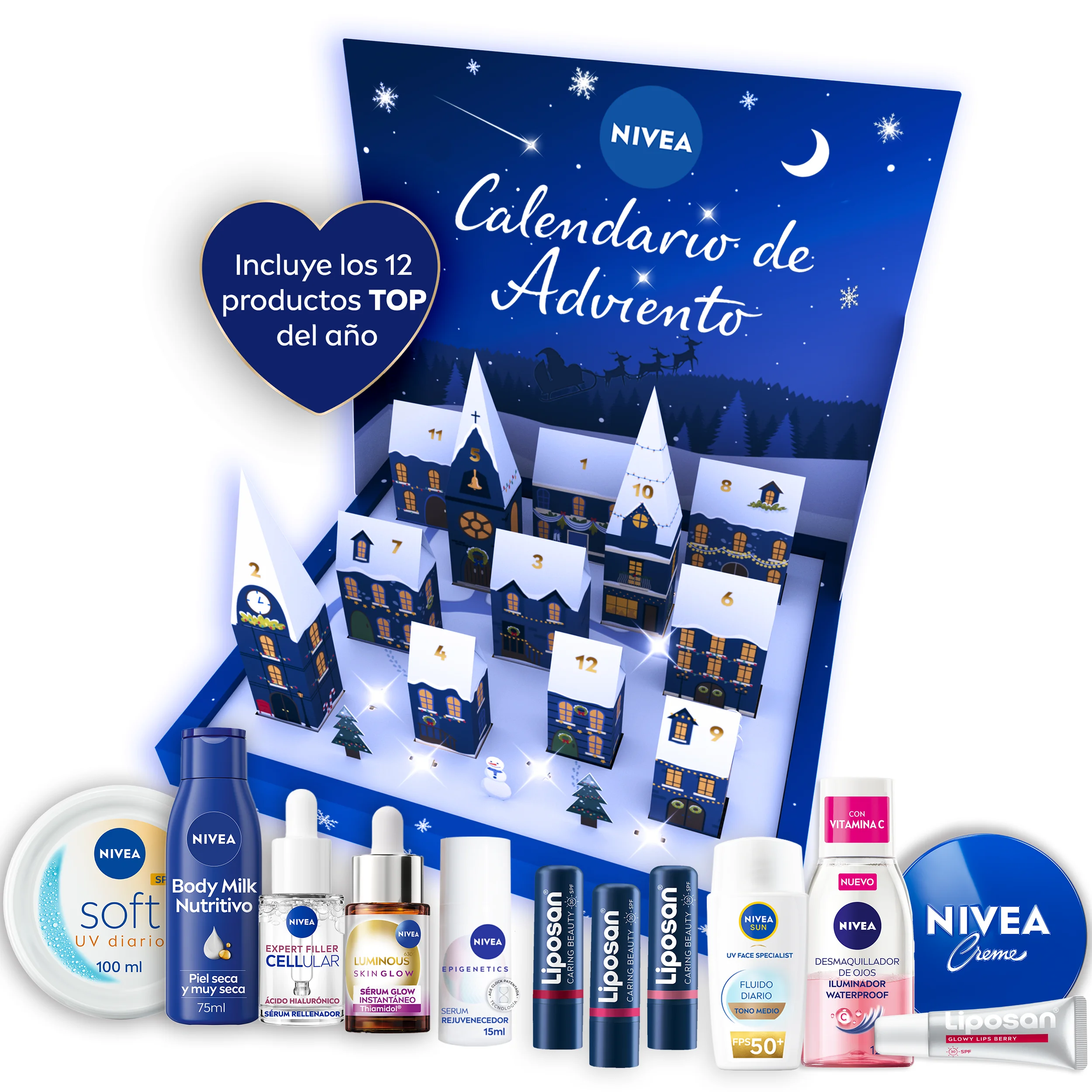 Calendario de Adviento NIVEA Premium 2025 con 12 regalos de belleza 💄