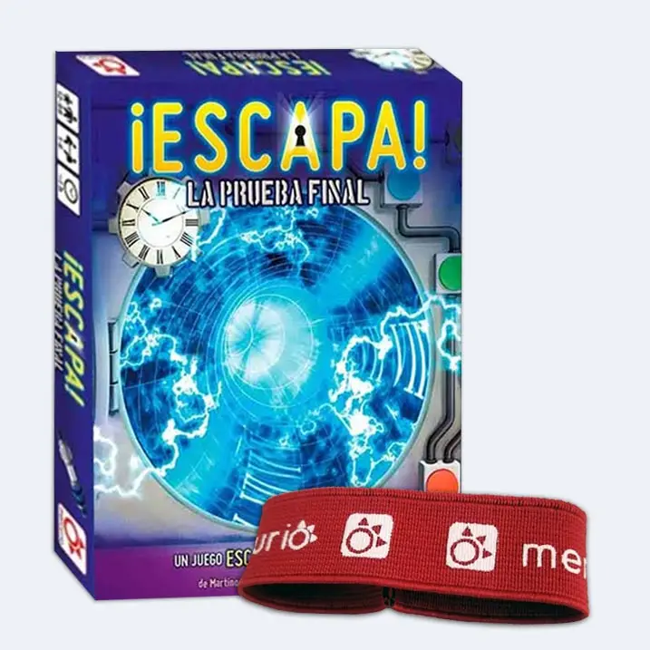 Escape! The final test escape room card game in spanish pocket game includes free elastic band as a gift for 1 to 6 players 12+ years mercury games #1