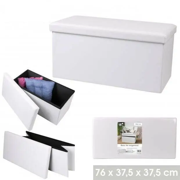 Maxia Market trunk Puff stool Ottoman storage bank with lid storage folding box seat storage bench