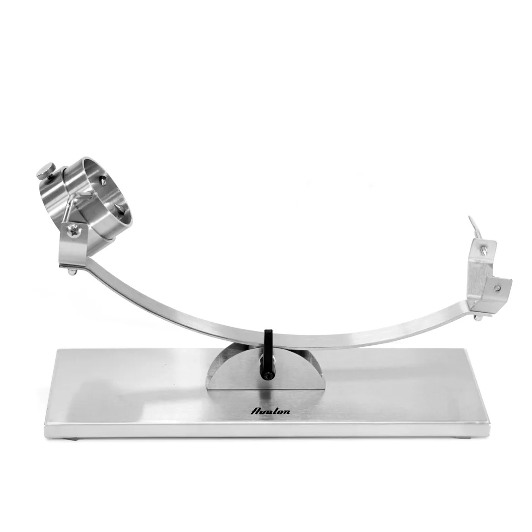 Avalon Soporte Giratorio de Acero Inoxidable para Jamón, Plateado, 50 x 18 x 20,5 cm