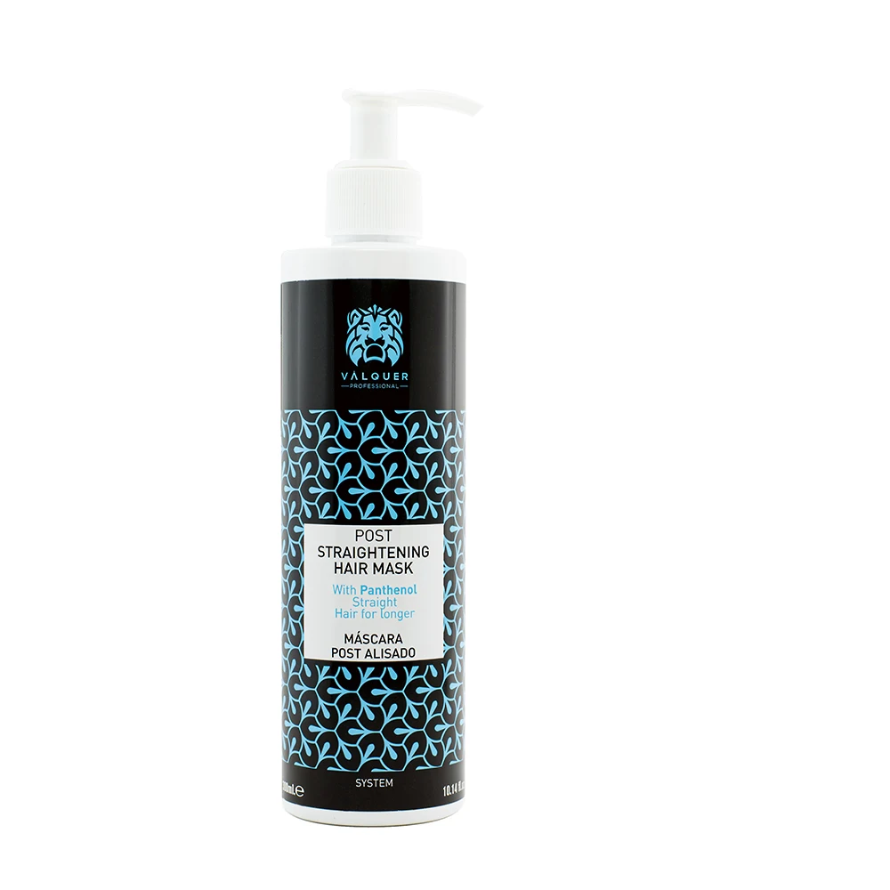 Valquer Mascarilla capilar post alisado francés 300ml. Mascarilla prolongadora que evita el encrespamiento, aumenta la facilidad de peinado y reduce el volumen, manteniendo el cabello liso durante más