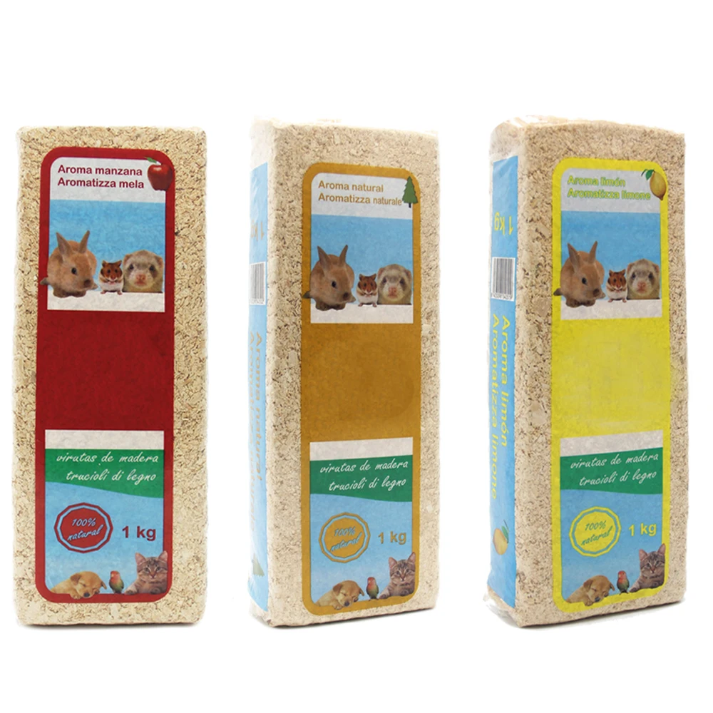 Pack de 3Kg Virutas de Madera Lecho Higienico para Mascotas Serrín para Gato Animales Pequeños Hámster Conejo Loro Ardilla
