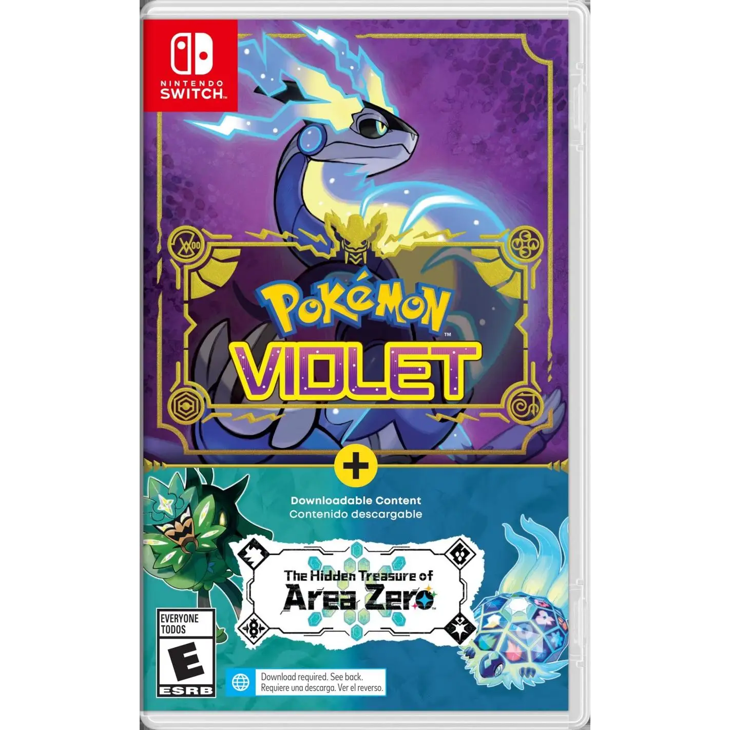 Pokemon Violet + The Hidden Treasure of Area Zero Bundle (Cart Revision 004) - Juego de Importación