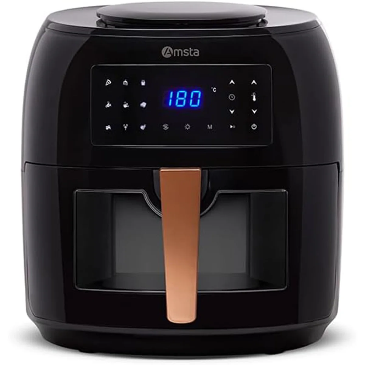 AMSTA oil free air fryer 7.5L 1800W Digital Panel, 9 programs, clear window, timer, automatic shutdown, adjustable temperature