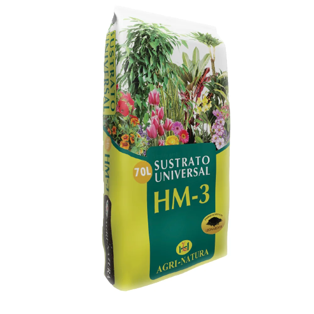 ✅ HM3 ALTA CALIDAD Sustrato universal 70 LITROS. CALIDAD PREMIUM AGRINATURA para plantas de interior y exterior. No necesita fertilización durante los primeros 3 meses, porque contiene todos los macro y micro nutrientes necesarios para el crecimiento