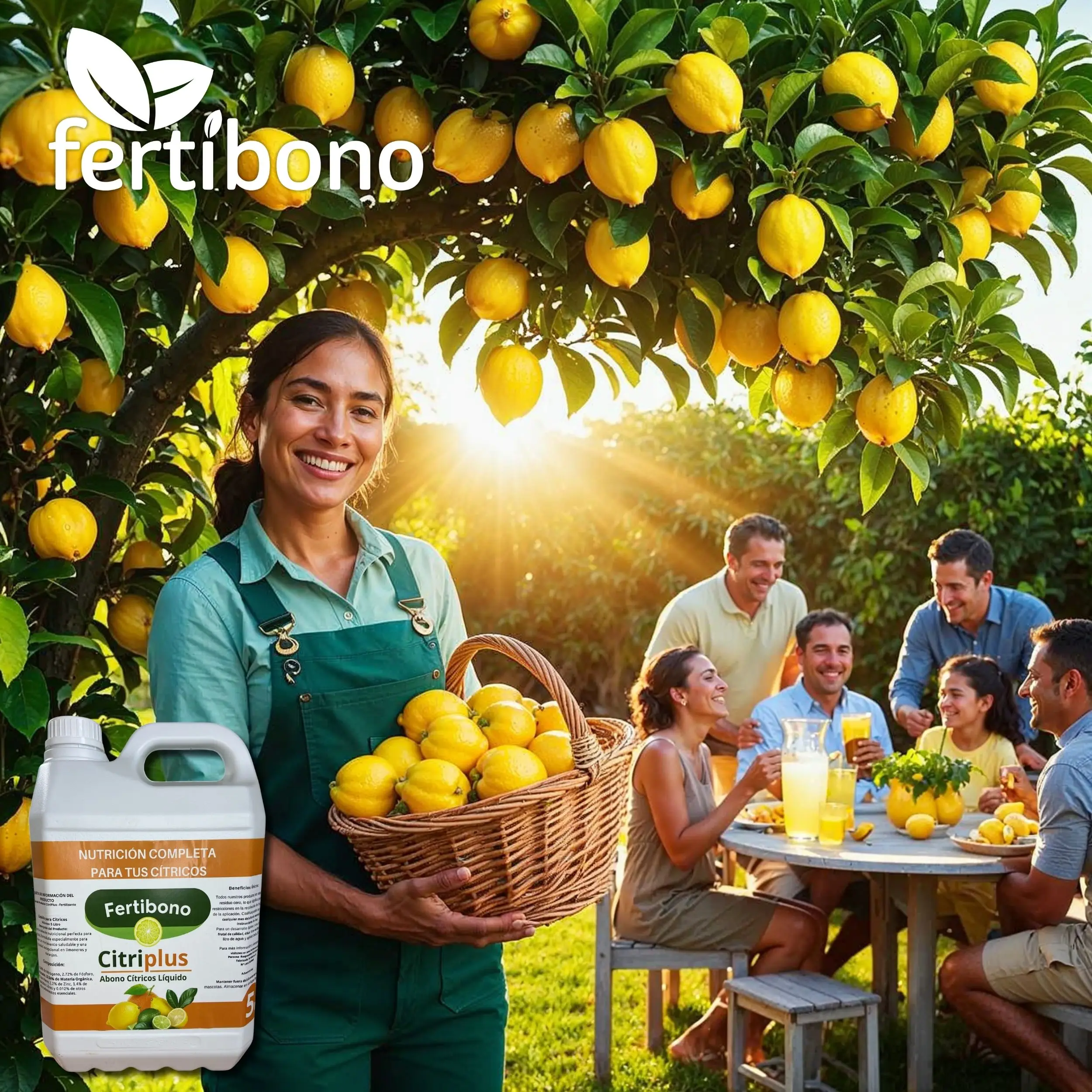 Fertibono citriplus: citrus fertilizer, (1l), rich in iron, zinc, calcium, manganese, magnesium, amino acids and npk - organic