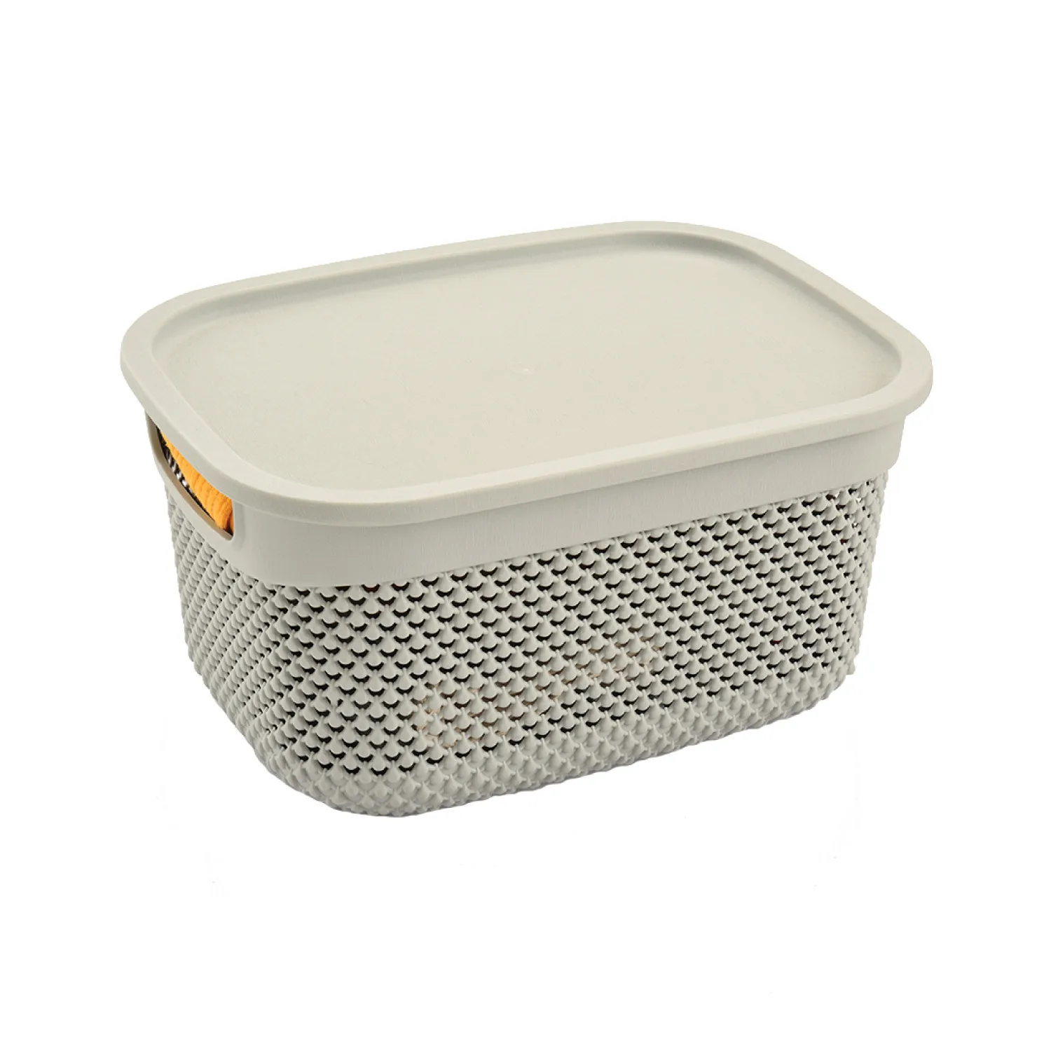 Cesta Mediana Rectangular con Tapa 6,6 Litros 7house