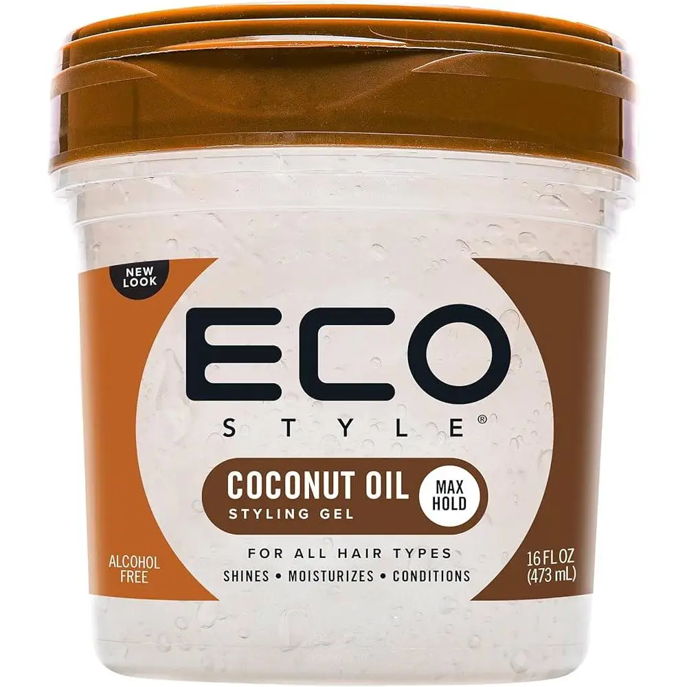 Gel de Peinado, ECO STYLE, de Aceite de Coco, Gel Natural, Gel sin Alcohol. 473ml
