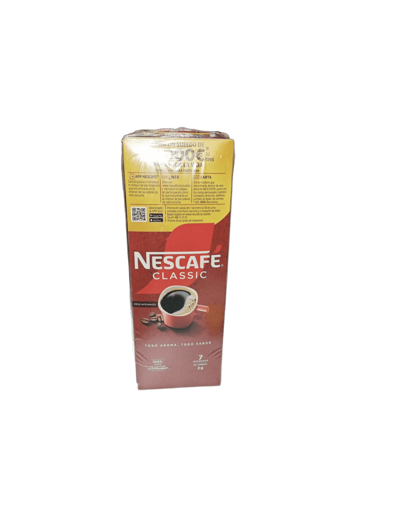 Nescafé classic soluble decaffeinated, 100 sachets 2gr