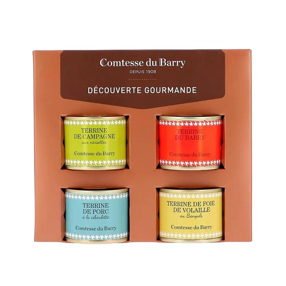 Estuche Surtido Gourmet 4 Pates 70 gr. Comtesse Du Barry España 70 cl. º