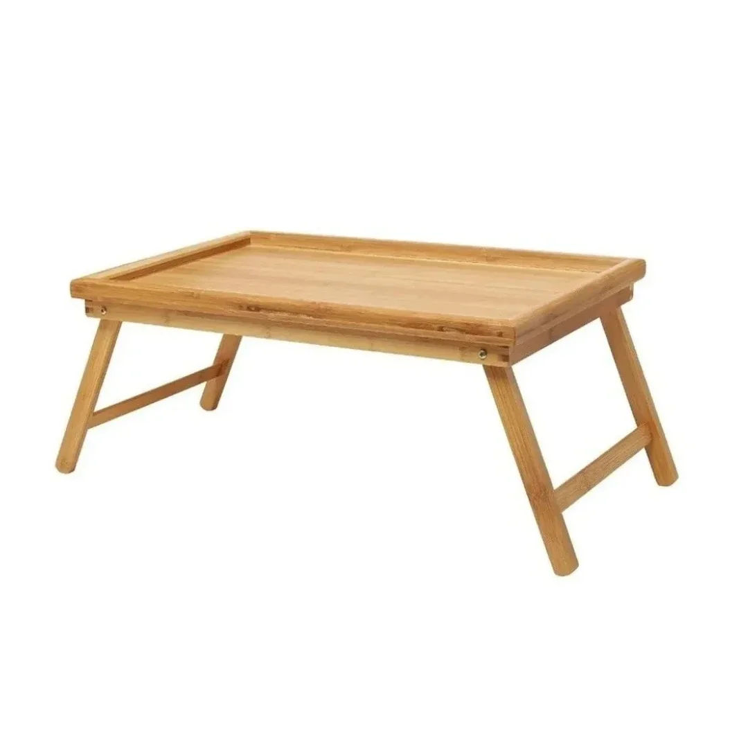 Wooden folding table tray with folding legs for breakfast in bed or use as Tv table, laptop tray snack tray. Desk dining tray 50x30x22cm