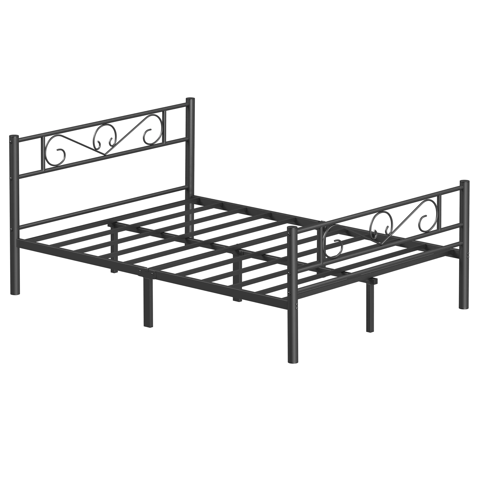 VASAGLE Marco de Cama, Estructura de Cama de Metal, para Colchón de 90 x 190 cm/140 x 190 cm/160 x 200 cm, Cama de Invitados, Montaje Sencillo, para 