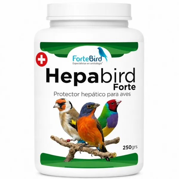 Hepabird Forte Protector hepático y cuidado para aves 250gr Fortebird