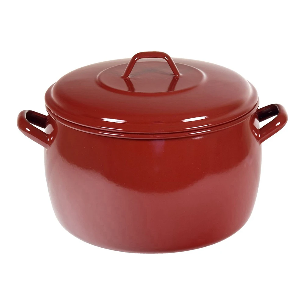 Steel enamel pot with lid-12 Cm - 1,3 L-durable and durable