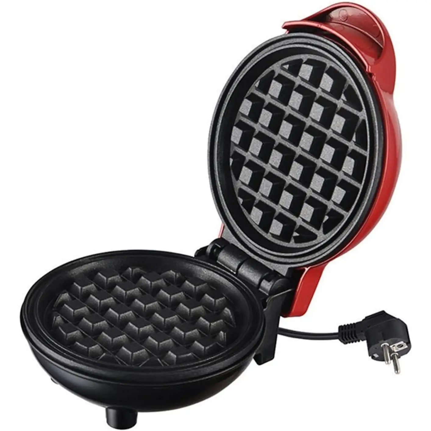 Gofrera individual 350W Plancha de Gofres, Mini Gofrera con Revestimiento Antiadherente para Gofres Clásicos, Paninis, Tortitas, Desayuno, Horneado DIY, para Navidad