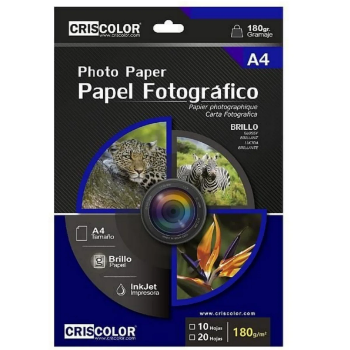 ZYLX SHOPPING - Pack 20 Hojas Papel Fotográfico Brillante A4 180g/240g para Inkjet, Alta Resolución, Secado Rápido