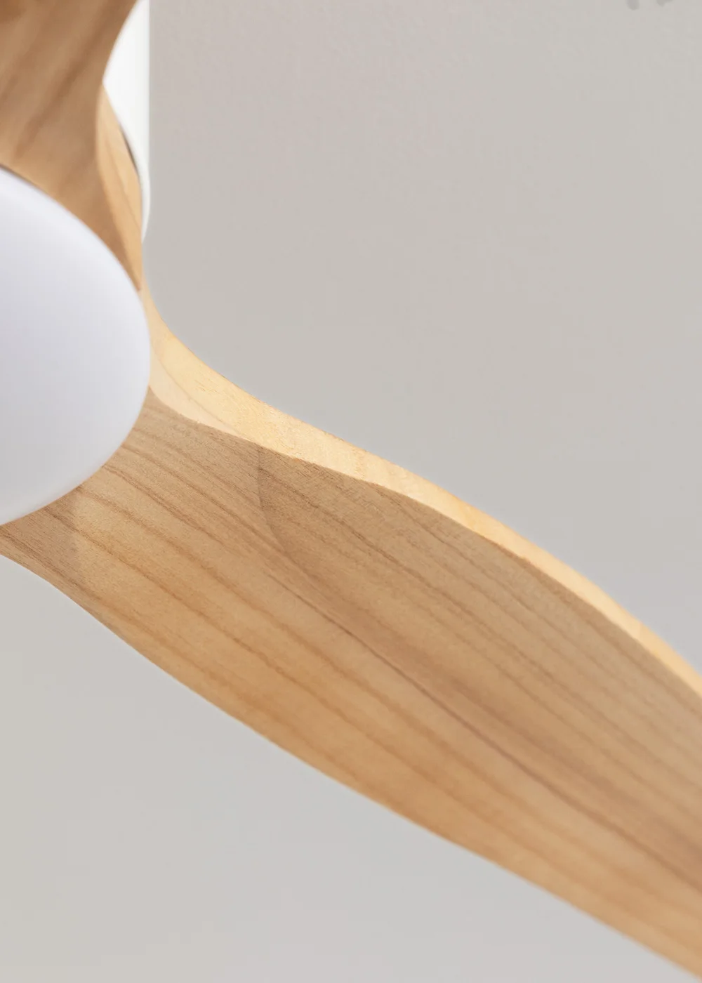 Create - 40w silent ceiling fan ø132 cm 100% wood, with light - wind calm slim light