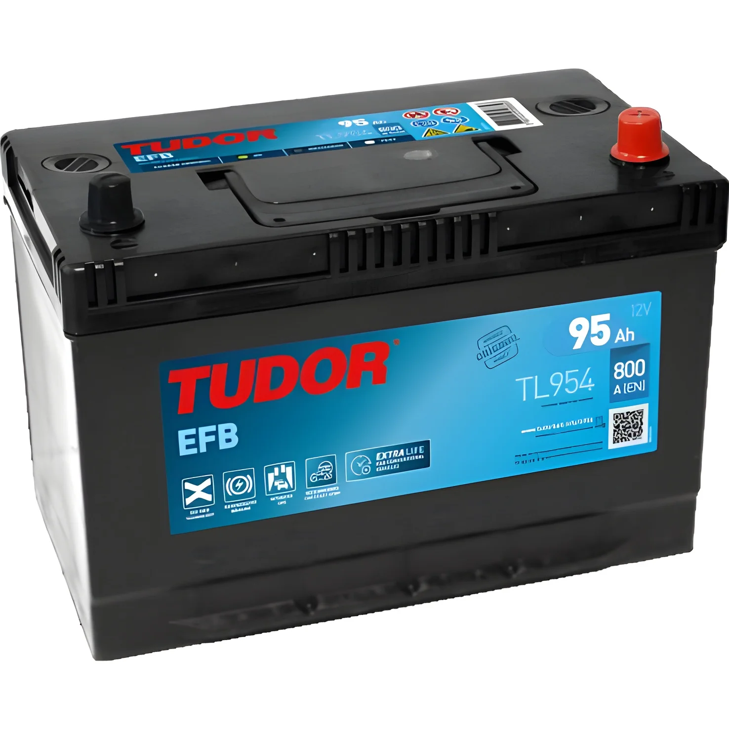 Tudor TL954 EFB car battery 95Ah 800A-high power-suitable for cars with Start-Stop system