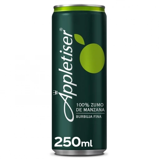 APPLETISER Lata 250ml Pack 12uds - Bebida 100% Zumo de Manzana