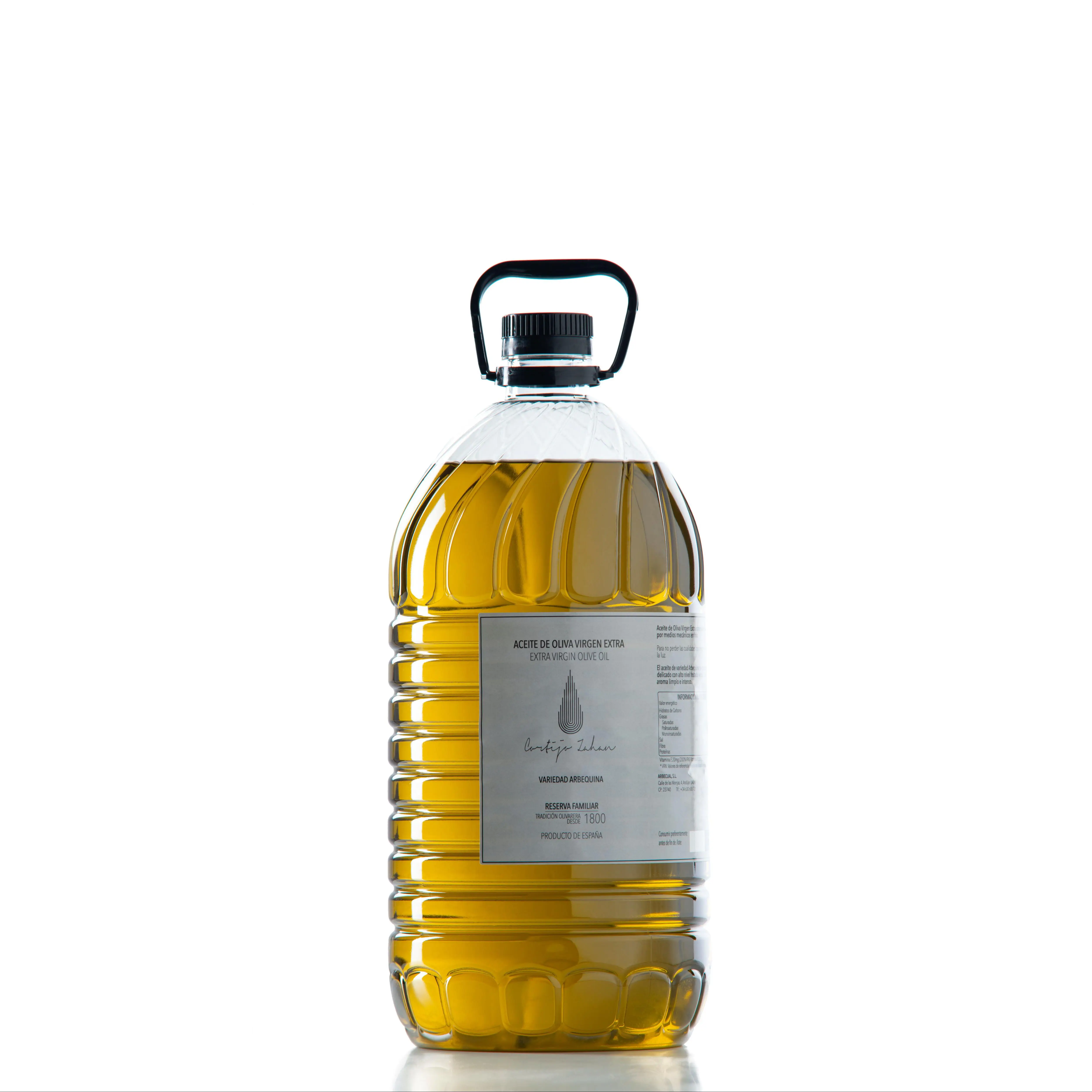 Extra virgin olive oil-Cortijo Zahan-Spanish oil-Premium olive oil-Family Reserve-Jaén Premium oil-Arbequina variety-5L