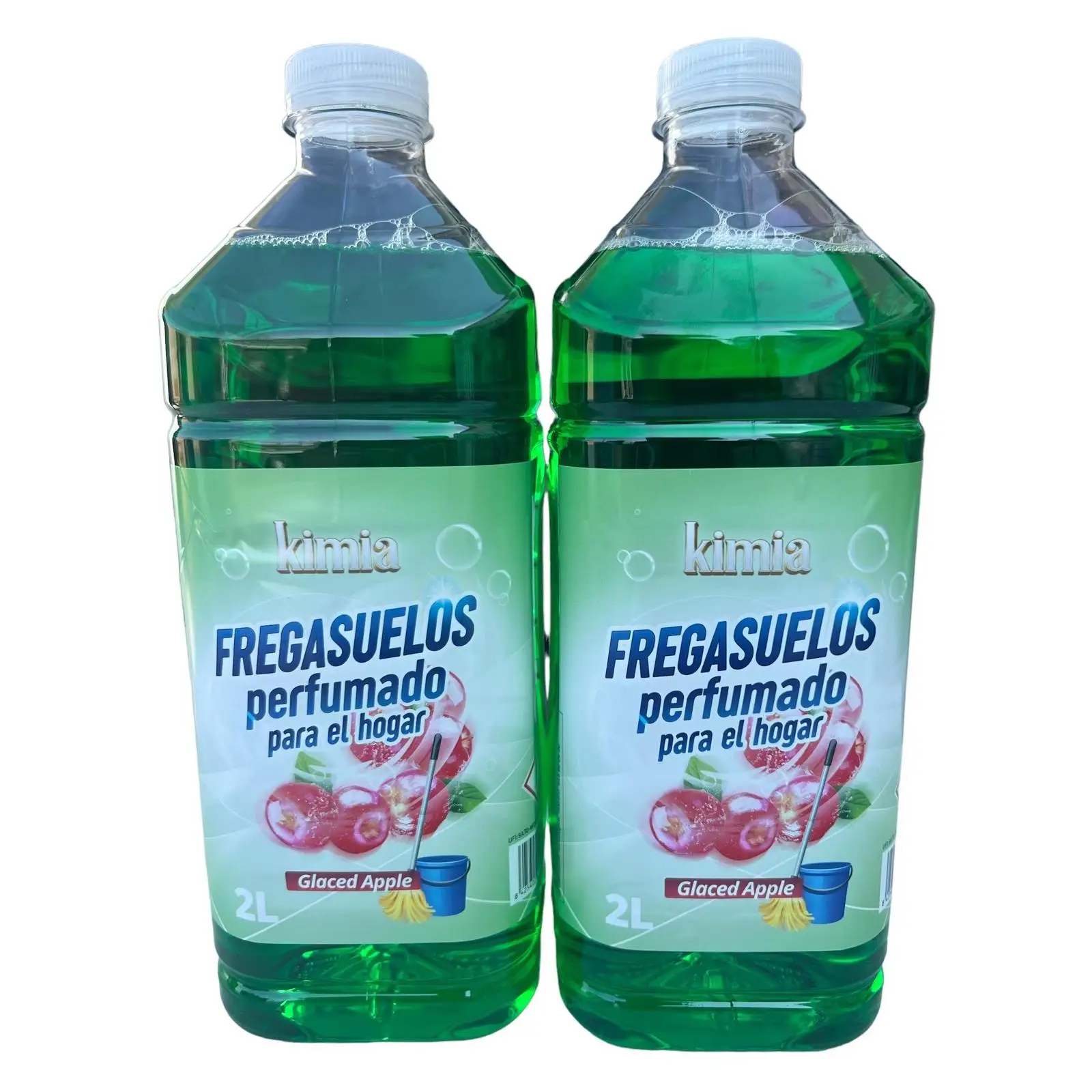 KIMIA PACK 2 FREGASUELOS PERFUMADO PARA EL HOGAR GLACED APPLE 2 Litros