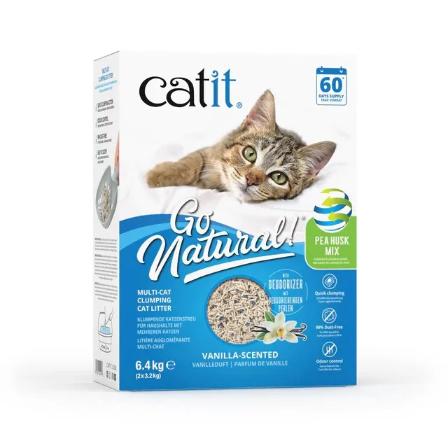 Catit Go Natural! Arena Mix Aglomerante Vainilla - 6,4 Kg