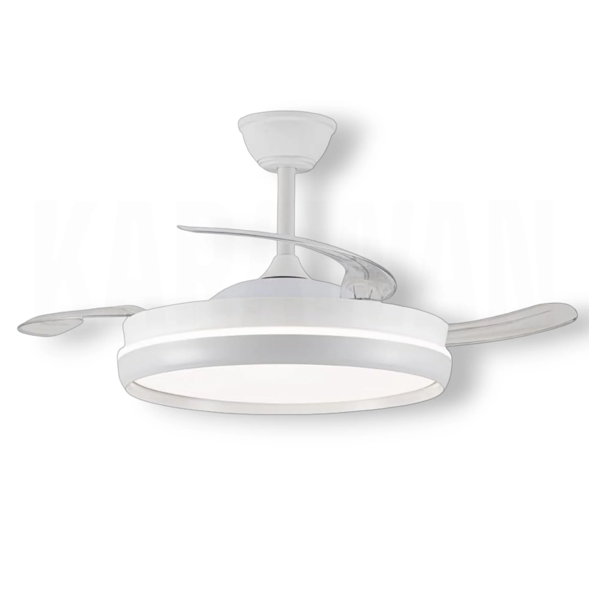 Ventilador de Techo Aspas Plegables con Luz y Mando a Distancia / Karawan