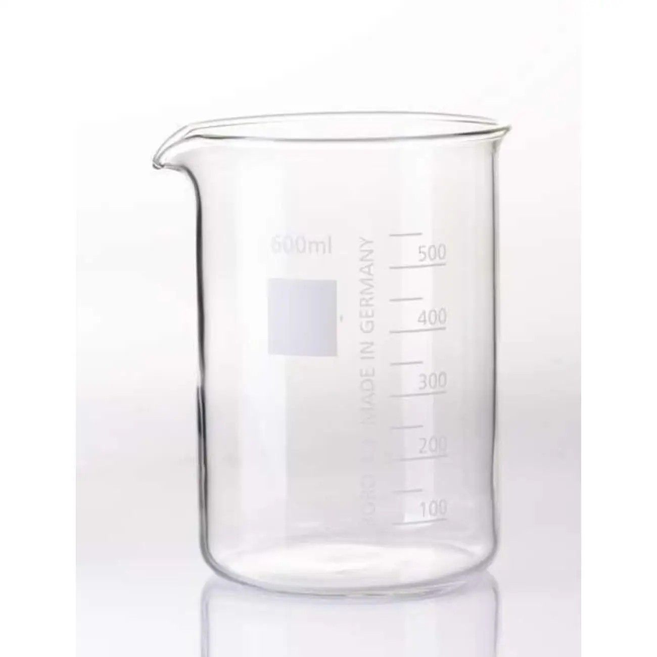 Camassia Vaso de Laboratorio 600 Ml | Utensilios para Cosmética Casera y Natural | Vidrio Resistente a Altas Temperaturas