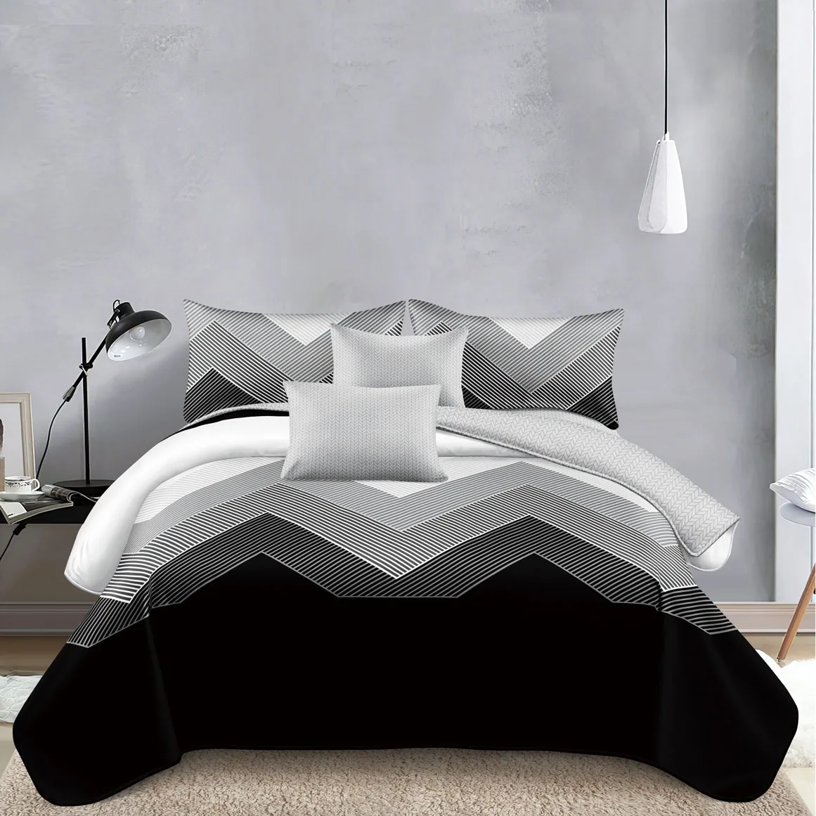RedHer+Home Modelo Segura Juego de Funda Nórdica Reversible Estampada para Cama 90/105/135/150 Funda nórdica Microfibra con cremallera - Funda almohada - Funda edredon suave y transpirable.
