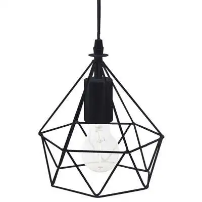 Lámpara colgante Factory Cuadros Ida, negro, 19x22 cm 💡