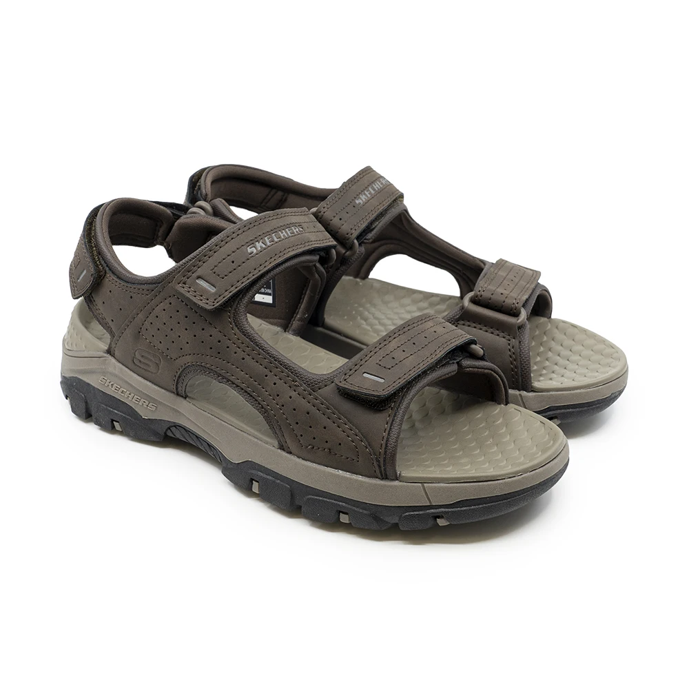 Skechers - Sandalia Hombre 204105 Tresmen Garo Marrón Cierre Velcros