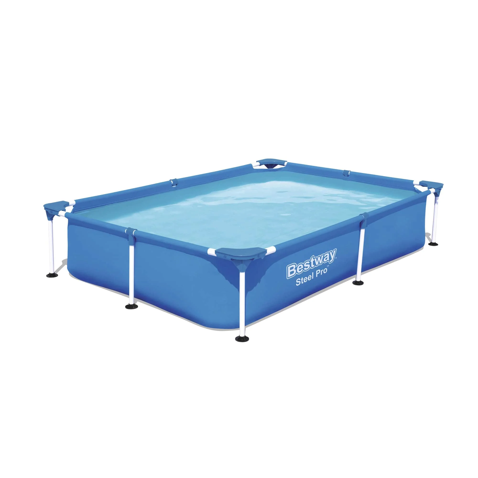 Bestway Piscina Rectangular Infantil de Poliéster Steel PRO | Medidas 221x150x43 cm