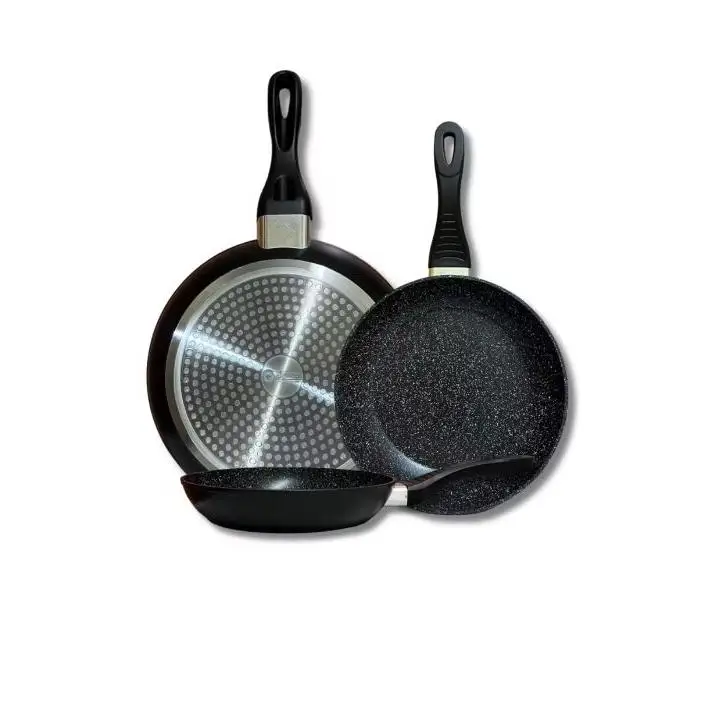 Juego de 3 Sartenes  SWISS LINE Antiadherentes para Todas las Cocinas - Gas, Vitrocerámica E Inducción | Libre de PFOA