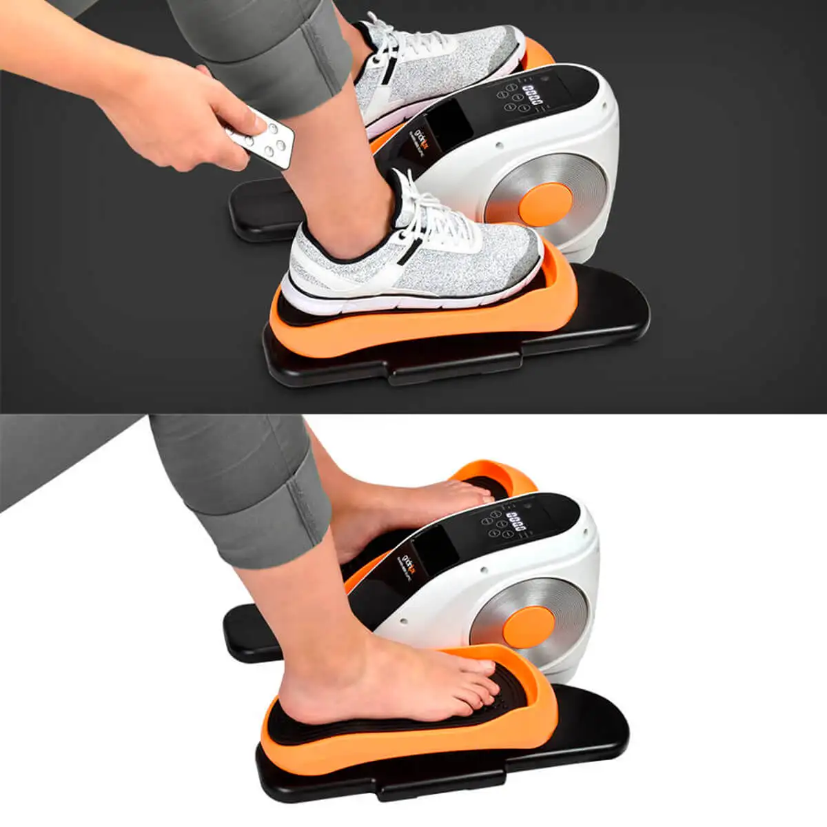 Mini Electric Elliptical Trainer Legs Elliptic Bidirectional Leg Exerciser 4 Functions 5 Speeds Gridinlux Control