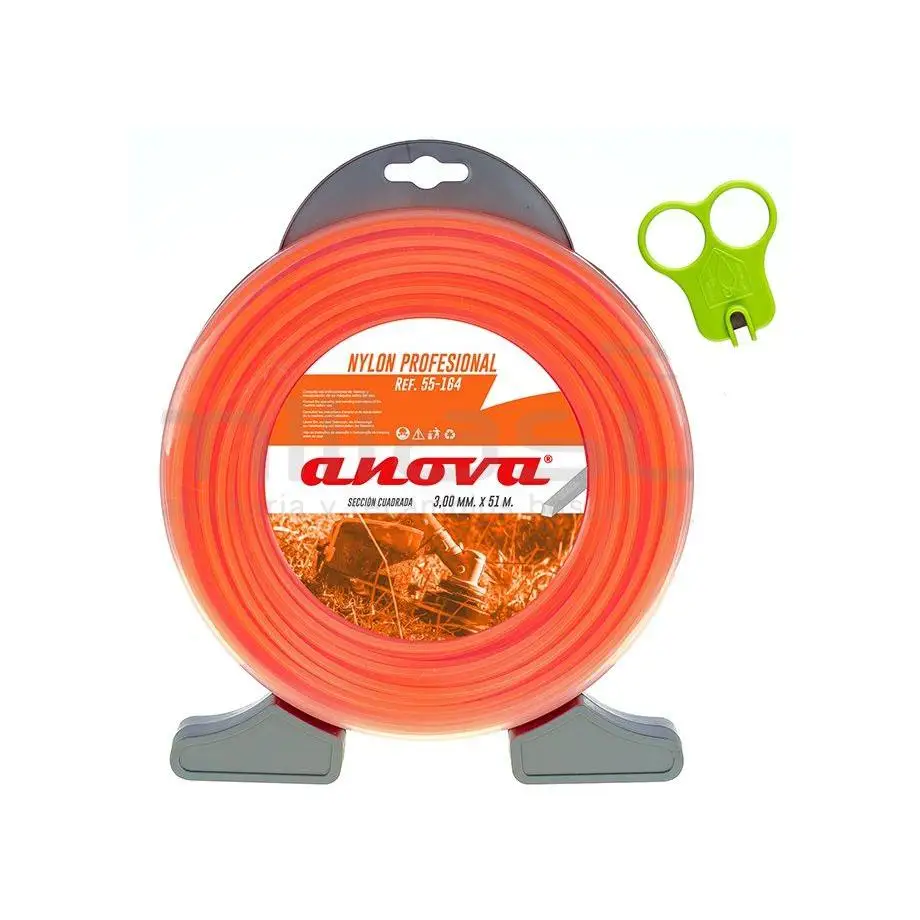 Anova professional Nylon orange square with dispenser 3mm x 51 mt
