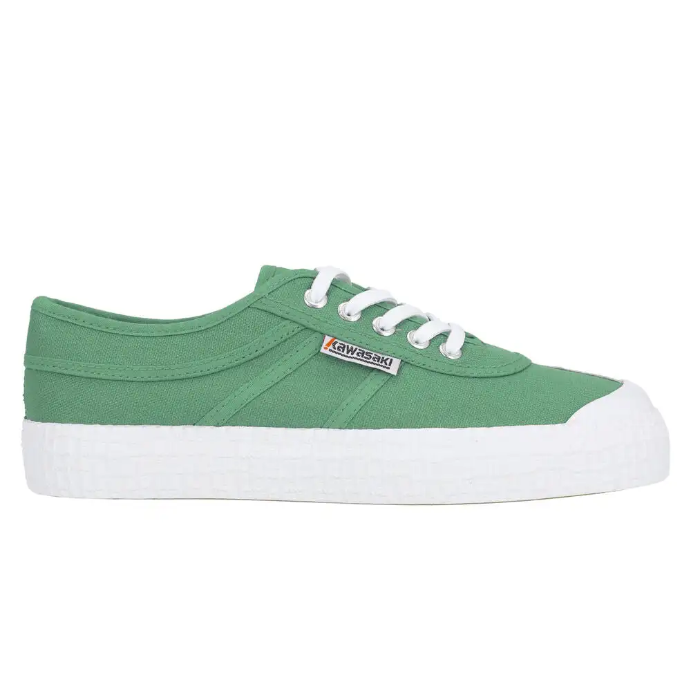 Zapatillas Kawasaki Original 3.0 de Lona para Hombre - Color Agave Green, Suela de 3,2 cm y Doble Plantilla Interior para Máxima Comodidad
