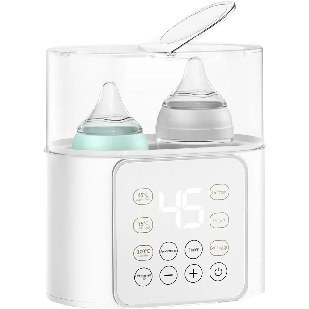 Calienta Biberones | Esterilizador Biberones | Calentador rápido de alimentos para bebés 10-en-1 y descongelador Calentador pantalla LCD Control