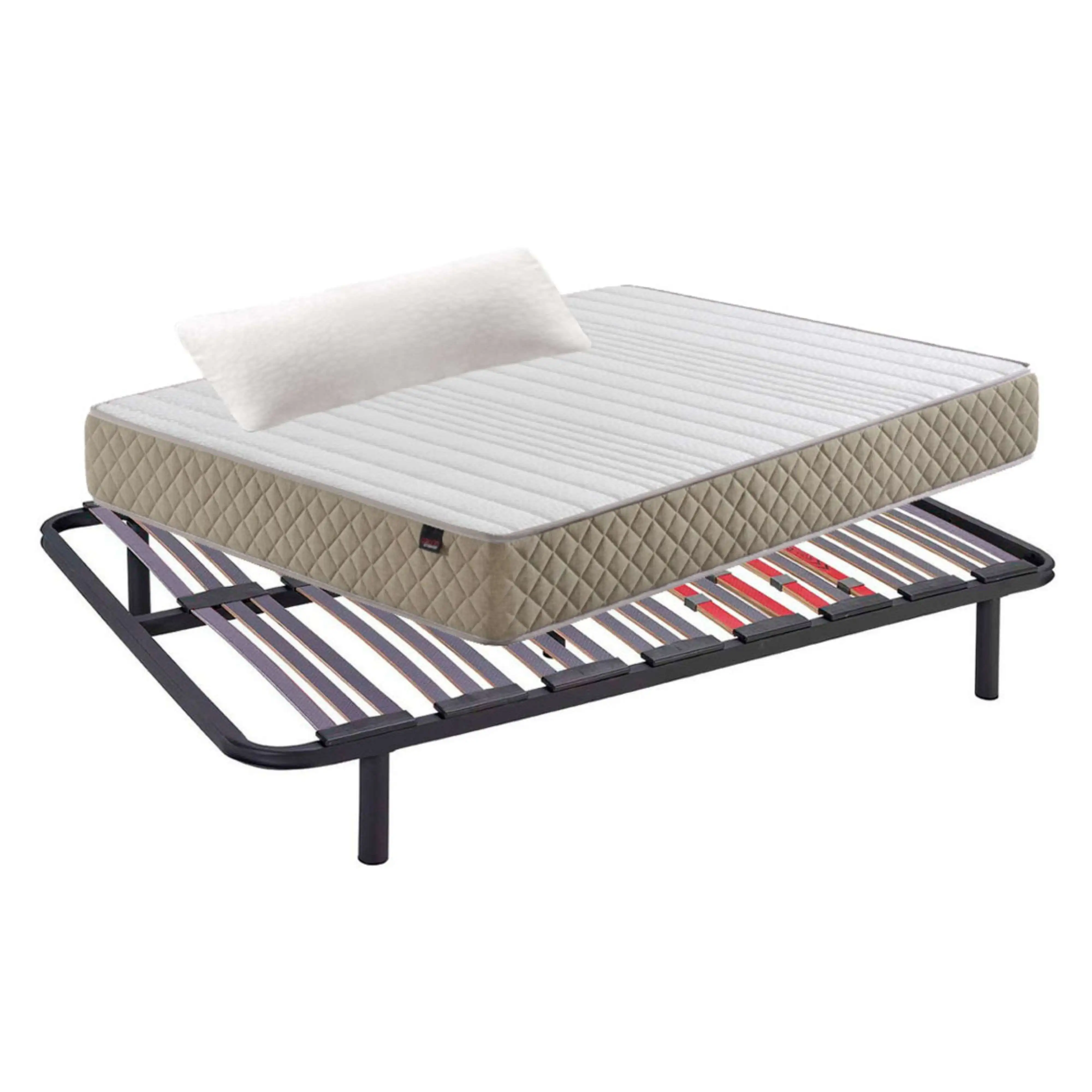Miroytengo Pack Ahorro Lowcost Descanso Completo 90x190 cm (colchón + Somier+ Patas+ Almohada)