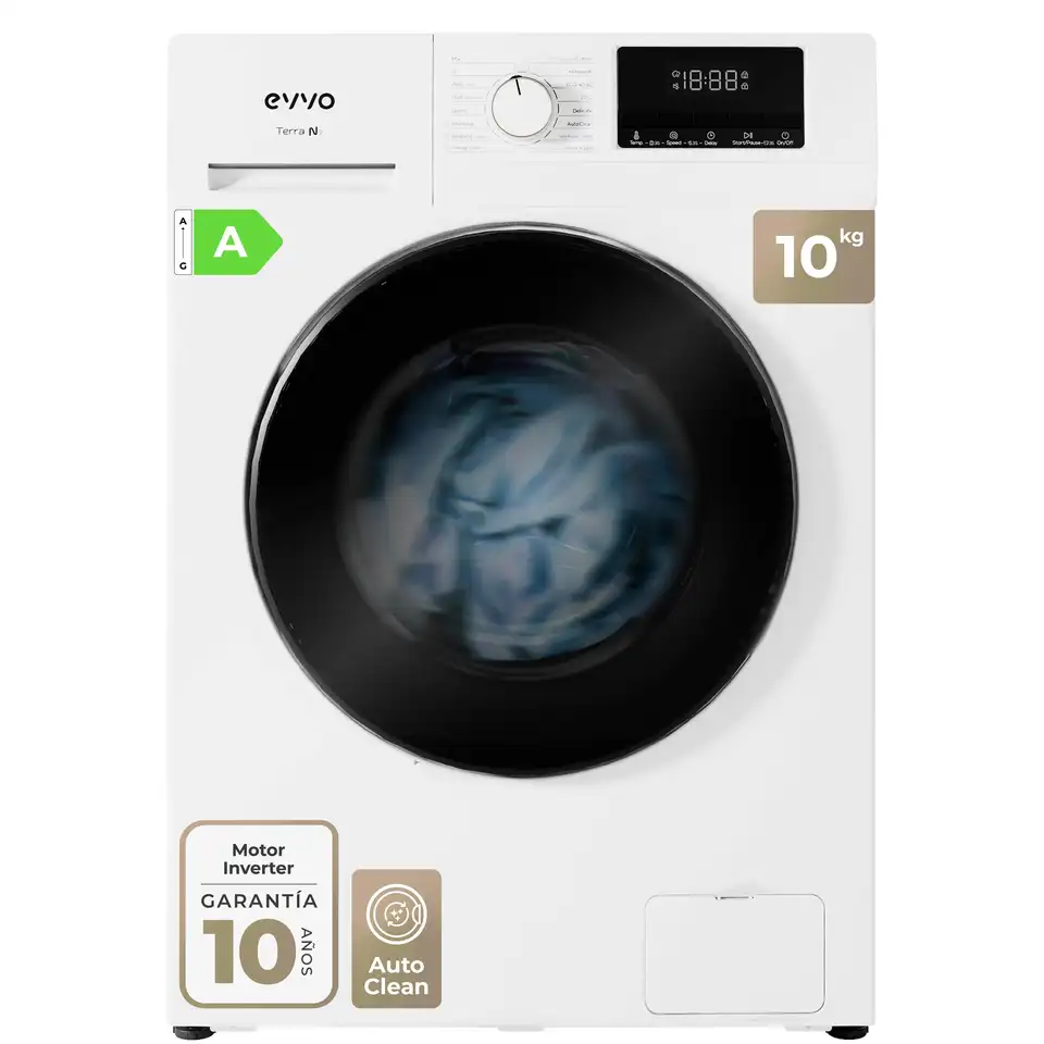 EVVO LAVADORA 10-7 KG CARGA FRONTAL