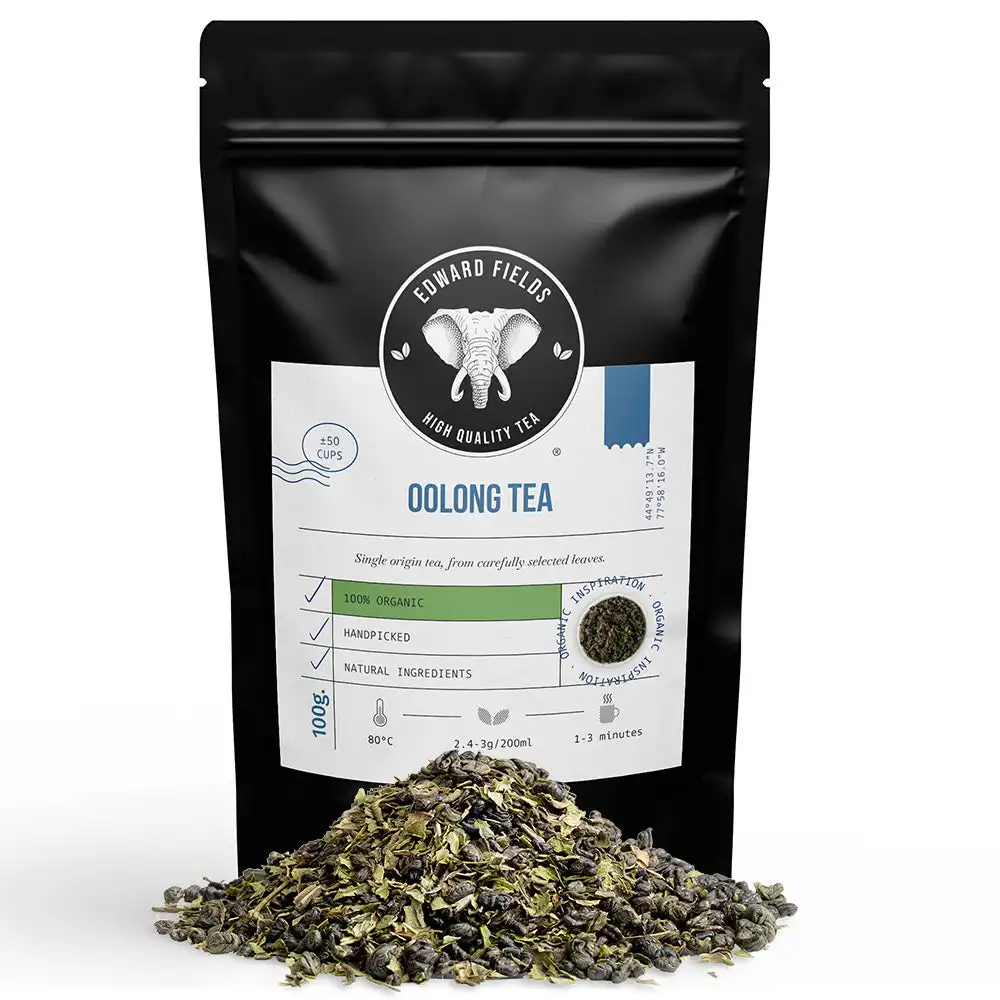 Té azul Oolong Detox orgánico a granel de origen único China. Té bio recolectado a mano con ingredientes naturales y ecológicos