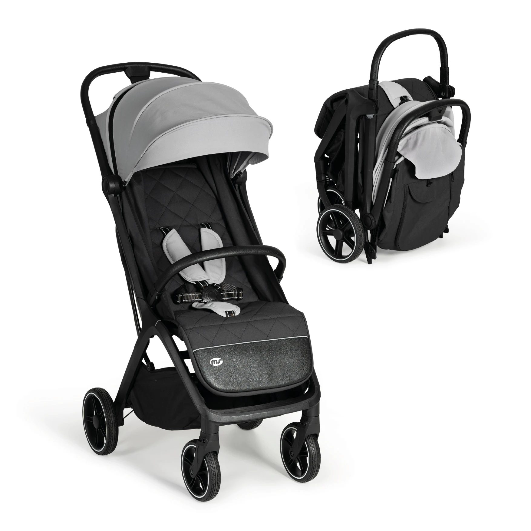 Ms - Silla de Paseo iWalk Autofolding | Carrito Bebe ligero desde Nacimiento hasta 48 meses o 22 kg | Botón Plegado rápido, Amortiguadores, Capota XXL Hidrófoba, ruedas grandes y reclinación máxima